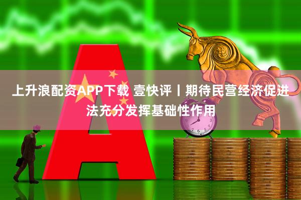 上升浪配资APP下载 壹快评丨期待民营经济促进法充分发挥基础性作用