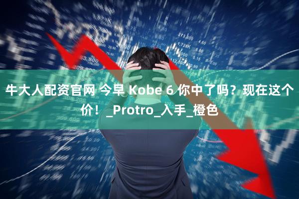 牛大人配资官网 今早 Kobe 6 你中了吗？现在这个价！_Protro_入手_橙色